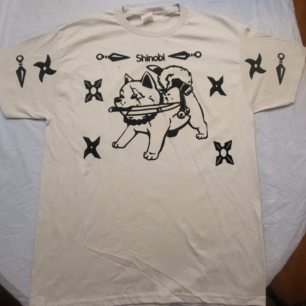 Ninja Dog Gray Graphic Tee